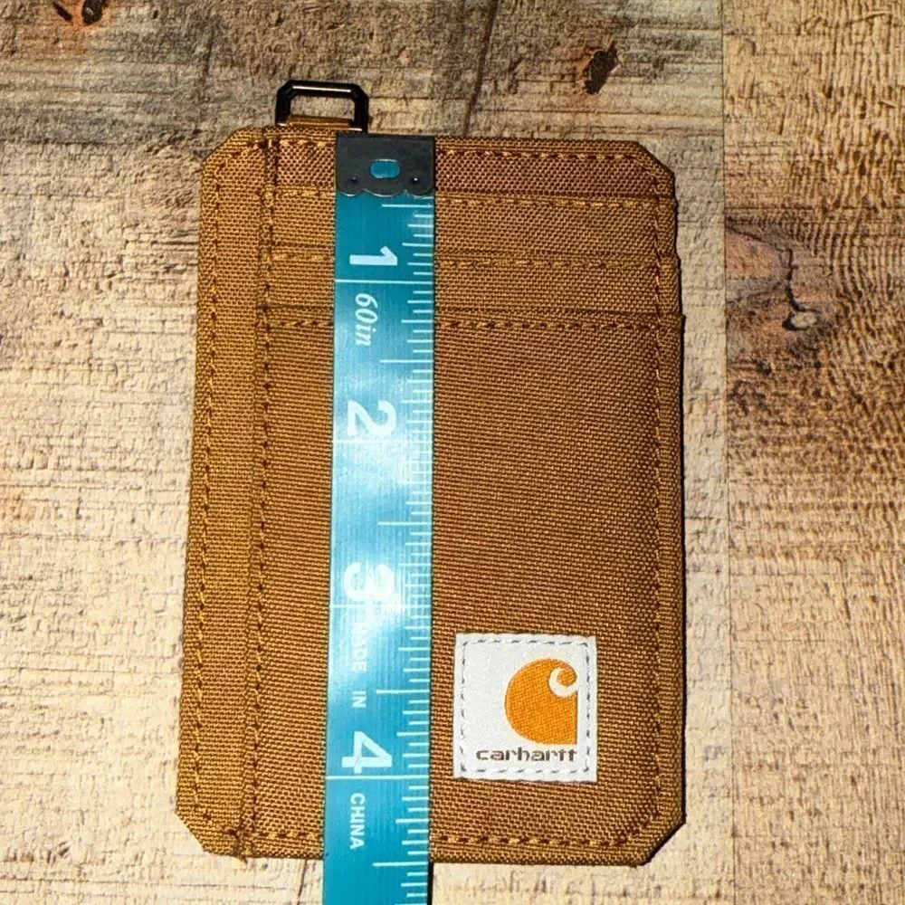 carhartt NYLON DUCK FRONT POCKET WALLET Color is carhartt brown